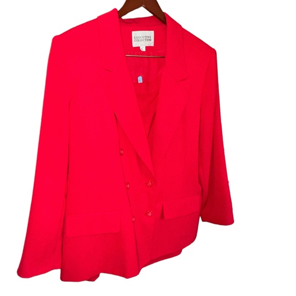 Red Executive Collection Two-Piece Skirt Suit.  Plus Size 20W - Picture 2 of 13